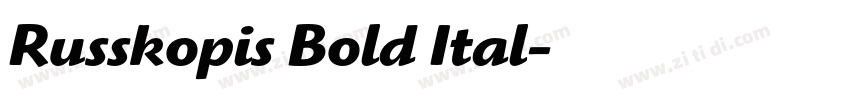 Russkopis Bold Ital字体转换